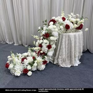 Simulation Long Table Flower Trailing Waterfall Floriculture Table Set Hotel Dining Table Photo Photography Set Wreaths <strong>Swags</strong> - Product Image 6