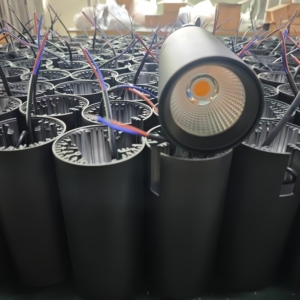 Chất lượng cao 3 CCT COB theo dõi ánh sáng tại chỗ 30 Wát đen 4 dây nhôm đèn bodytrack ánh sáng tại chỗ cho cửa hàng - Product Image 4