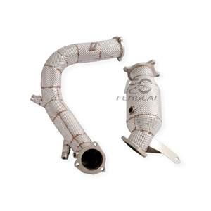 Tubo de Escape Delantero OEM (Downpipe) para Audi <span class=keywords><strong>A4</strong></span> A6 A7 Q5 2.0T B9.5 <span class=keywords><strong>2022</strong></span>+ con Protector Térmico, Interfaz de Turbina y Brida de 4 Orificios (Tubo de Prueba) - Product Image 5