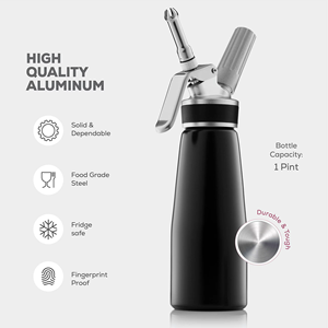 Vente en gros : Distributeur professionnel en aluminium de 1000 ml pour crème fouettée, haute performance - Product Image 2