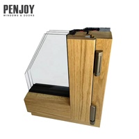 Fenêtre à battant inclinable en chêne recouvert d'aluminium PENJOY, triple vitrage, verre Low-E à argon, faible valeur U, certifiée PHI, pour maison passive, à haut rendement énergétique