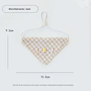 Écharpe triangulaire pour animaux de compagnie, écharpe en polyester avec motif de dessin animé mignon, bavoir pour <span class=keywords><strong>chat</strong></span>, petit chien, bichon frisé, accessoires vestimentaires pour chien, toutes saisons - Product Image 6
