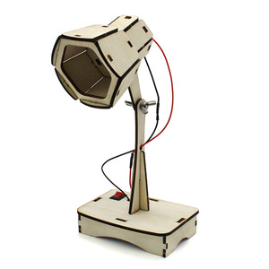 Kit éducatif de modélisation de lampe de bureau en bois, formes géométriques, contrôle manuel, jouet d'expérimentation scientifique et physique pour enfants de 7 à 9 ans - Product Image 4