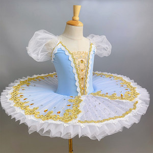 Costume de ballet pour femmes, jupe tutu pour enfants Lago des cygnes, jupe professionnelle petite cygne bouffante - Product Image 3