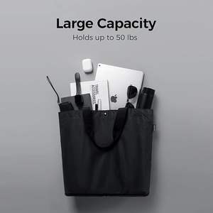 Sac fourre-tout léger et pliable, résistant à l'eau, sac d'épicerie pliable, sac de courses réutilisable en nylon - Product Image 3