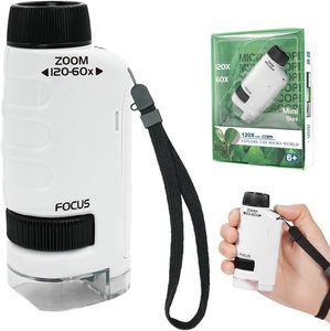 Microscopio para niños, microscopio portátil para niños Zoom 60x-120x, Little Scientist Lab, regalos para niñas y niños, alcance <span class=keywords><strong>de</strong></span> mano STEM - Product Image 1