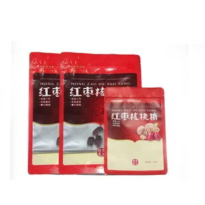 Custom Plastic Composite Stand up Mylar Pouches For Jujube Nut Walnut Cookie Candy Dry Food Packaging