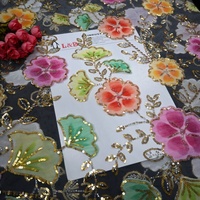 Tissu en tulle blanc écologique avec appliques florales en velours et broderies de sequins, dentelle florale colorée 100 % polyester pour soirée