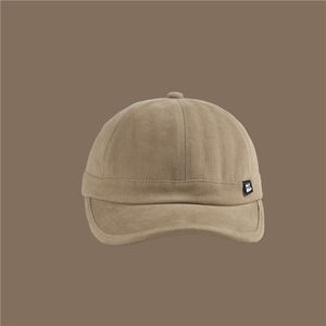 Topi lidah bebek bertepi pendek, topi bisbol Jepang musim semi musim gugur melengkung pendek bertepi - Product Image 3