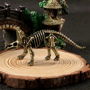 Adorno de Cobre Fundido de Dinosaurio Dragón con Paraguas, Estilo Película Jurásica, Mascota de Té Antigua - Product Image 4