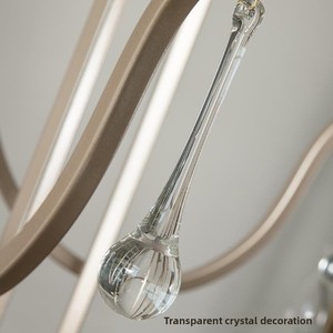 Candelabro de arte del hierro de lujo americano, <span class=keywords><strong>cristal</strong></span> grande para el hogar, B & B, <span class=keywords><strong>restaurante</strong></span> creativo para piso dúplex, <span class=keywords><strong>casa</strong></span> francesa, sala de estar - Product Image 4