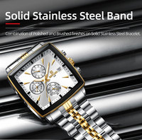 Penjualan terlaris jam tangan olahraga pria jam tangan bercahaya kedap air untuk pria jam tangan baja tahan karat Chronograph tanggal Orologio Uomo