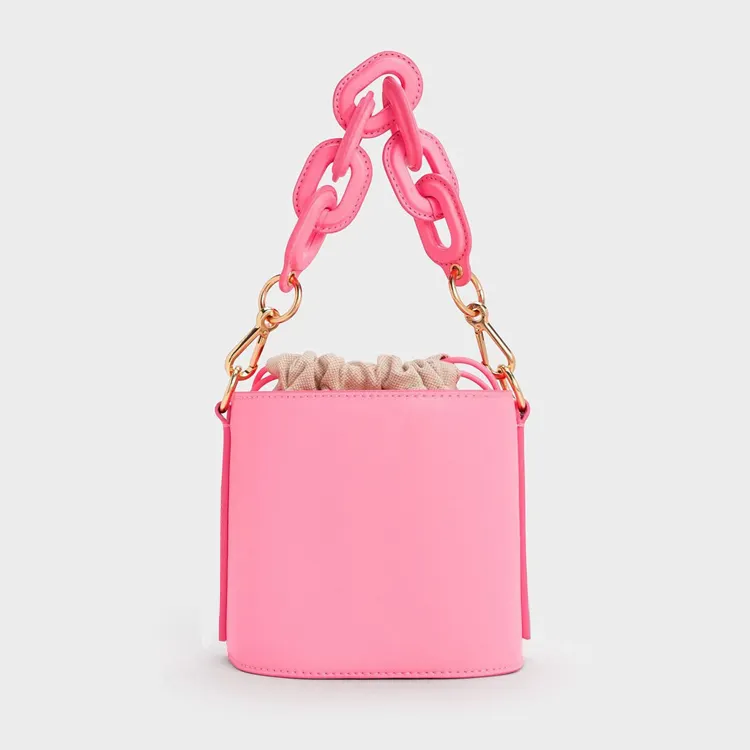 2023 Guangdong Custom Women Mini Nylon Single Purse And Handbags Bottled square Pink Elegant Shoulder Bag