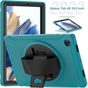 Cover posteriore con cavalletto e tracolla TPU Tablet <span class=keywords><strong>case</strong></span> per <span class=keywords><strong>Samsung</strong></span> <span class=keywords><strong>Galaxy</strong></span> <span class=keywords><strong>Tab</strong></span> <span class=keywords><strong>A8</strong></span> X200 X205 - Product Image 1