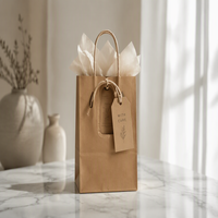 Sacs en papier kraft écologiques et recyclables personnalisés avec logo pour boutiques de vêtements, oreillers et usage domestique, avec poignées et étiquettes – Vente en gros