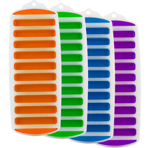 Nuovo stile facile da rilasciare su misura rettangolo Ice Cube Set 10 cavità Silicone ghiaccio Cube vassoio stampo per ghiaccio per la produzione di ghiaccio - Product Image 1