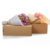 Boîte en Carton ondulé avec grande fermeture éclair, emballage de plantes à fleurs, expédition postale, 50 pièces