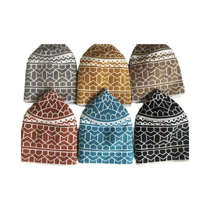 जैक्वार्ड कपास पुरुषों की जातीय टोपी पूजा के लिए लोकप्रिय क्लासिक मुस्लिम टोपी - Product Image 1