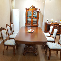 Ensemble table et chaises de salle à manger rectangulaire moderne en bois massif, fait main, réglable et pliable, extensible pour 8 à 16 personnes, pour ameublement domestique