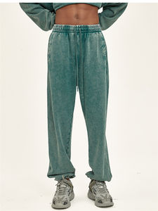 <b>Men's</b> Casual Style 420 GSM High Quality 100% Cotton Acid Wash Vintage Oversize Fit Heavyweight Streetwear Sweatpants - Product Image 2