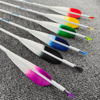 Flèches en carbone pur à dégradé de couleurs, ID 6,2 mm, Spine 300-800, flèches en carbone finies pour tir à l'arc, chasse et tir sur cible