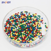 Matières premières Pp Pe Tpu Abs Ps Pc Pet Pla granules vierges/recyclé bleu/vert/rouge/jaune/orange couleur/mélange maître addictif