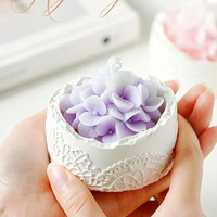 Ensemble de bougies parfumées florales modernes faites à la main, cadeau pour femmes et décoration d'intérieur