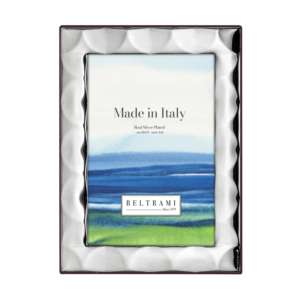 Beltrami Photo <b>Frame</b> <b>4x6</b> Silver Plated Metal Picture <b>Frame</b> Made In Italy - Product Image 1