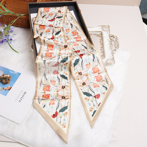 Vendita calda all'ingrosso di moda da donna <span class=keywords><strong>sciarpe</strong></span> firmate di marca di lusso modello personalizzato lungo in seta turca sciarpa <span class=keywords><strong>Foulard</strong></span> En Soie - Product Image 6