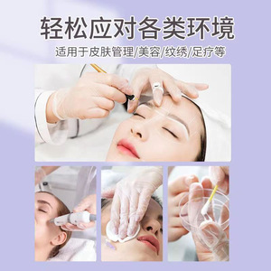 Gants jetables en vinyle Jade Hands, épais, sans poudre, pour salon de beauté, maquillage permanent et usage domestique - Product Image 4