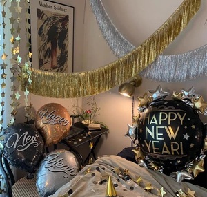 اليدوية الملونة معدنية الحديد شارات القصيرة من رقائق الفوال ستائر الحواف خلفية الحائط والديكور - Product Image 6