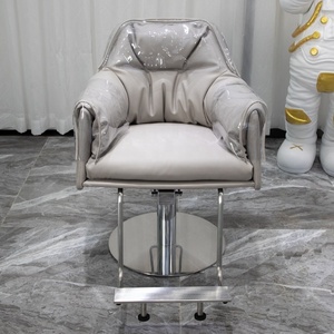 Sillón de Barbería Moderno, de Cuero PU, Ajustable, Hidráulico, con Reposabrazos Desmontables, para Salón de Belleza y Uso Doméstico - Product Image 6