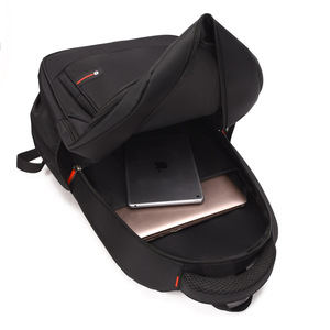 Laptop <b>Backpack</b> Large Capacity 15.6 Inch Unisex Everyday Use Solid Color Shoulder <b>Straps</b> - Product Image 3