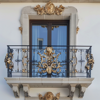 Balustrade en fer forgé de style rétro européen moderne pour balcon, escalier, villa ou clôture de centre commercial