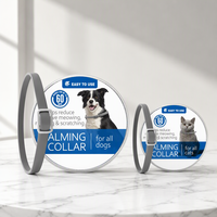 Collier apaisant pour chiens de luxe, 100% naturel, à base d'huiles essentielles, pour une action rapide et apaisante, en caoutchouc, réduit l'anxiété, vente en gros