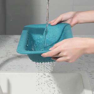 Silicone Frying Strainer <b>Brush</b> Adjustable <b>Extendable</b> Pp Drain Filter Basket Collapsible Colander for Over the - Product Image 4