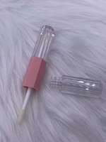 Contenant vide pour gloss à lèvres en plastique écologique à double compartiment de 1,4 ml, emballage cosmétique pour teinte à lèvres et huile à lèvres