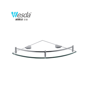 Étagère d'angle <span class=keywords><strong>murale</strong></span> moderne en acier inoxydable durable et <span class=keywords><strong>verre</strong></span> trempé, écologique, pour salle de bain, cuisine, lavabo, maison, hôtel - Product Image 3