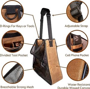 Delantal de jardín agrícola de muestra gratis, bolsa de transporte de almacenamiento de manzanas, bolsa de recolección de frutas de gran capacidad, bolsas impermeables para cosecha de frutas - Product Image 5