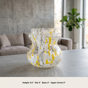 Vase en verre transparent pour confettis, soufflé à la main, style Murano, de haute qualité, porte-fleurs de table, centre de table décoratif pour Noël - Product Image 3