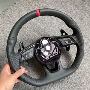 Volante in Pelle per Audi A3 A4L A5 A6L A7 A8 Q3 Q5 Q7 S3 S4 S5 RS3 RS4 <span class=keywords><strong>Q2</strong></span> A3 8V 8P A4 B7 B9 A6 C7 S5 SQ5 TTS MK2 - Product Image 1