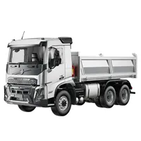 Camion à benne basculante Volvo FMX RC Double E E115 003 2.4G 10CH 1/14, modèle télécommandé en métal hydraulique, jouet de loisir