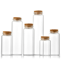 Diameter 47mm 90ml Bath Salt Glass Vials Clear Mini Sample Jars with Screw Cap Screen Printed Carton Packed