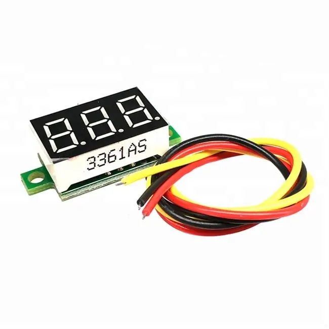 3 Wires 0.36 inch DC0V-100V Red LED Voltage Meter 3-Digital Display Voltmeter