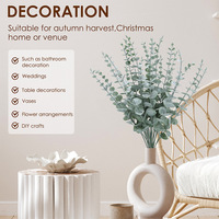 Arrangement de fleurs décoration de la maison Real Touch branche de feuille d'eucalyptus eucalyptus artificiel