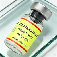Autocollants en vinyle personnalisés imperméables pour l'emballage de poudre de peptides de 2 ml, 10 ml, 15 ml