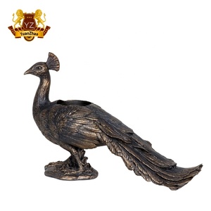 Outdoor Ornaments Life Size Brass <strong>Peacock</strong> Statue Antique <strong>Bronze</strong> <strong>Peacock</strong> for Sale - Product Image 5