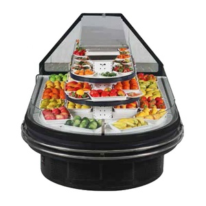 Kimay Hot Bán Mở Hiển Thị Vòng Trái Cây Và Rau Siêu Thị Đảo Tủ Đông Duy Nhất Nhiệt Độ Không Khí Chế Độ Làm Mát - Product Image 5