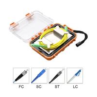 Caja de cable de lanzamiento de fibra óptica LC/SC/ST/FC 500m/1Km/2km Kit de herramientas compatible con OTDR para FTTH para redes 4G y Wi-Fi