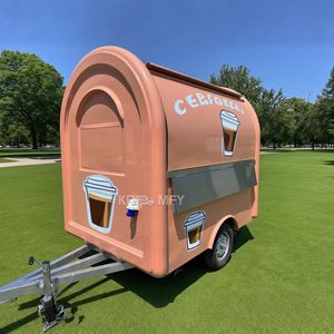 Remolques Redondos Personalizados de 3m de Lámina Metálica, Camión de Comida para Helados, Carrito de Venta de Hot Dogs, Económico - Product Image 4